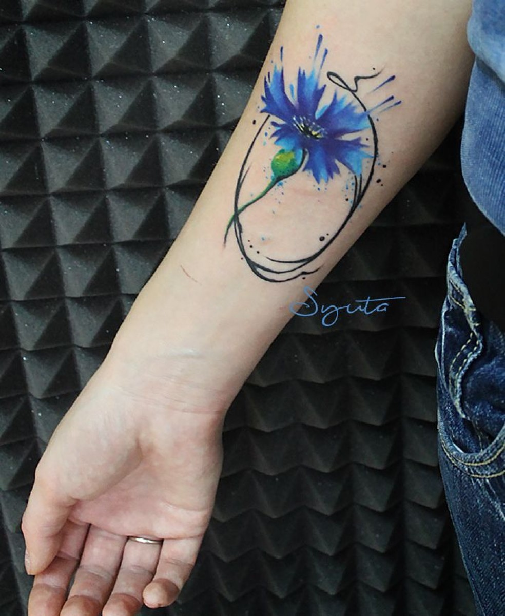 Forbidden Images Tattoo Art Studio : Tattoos : Flower : Flower Tattoo Color
